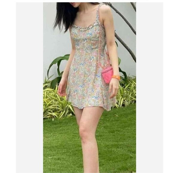 Zara Colorful Floral Mini Dress- Size M NEW WITH TAG! - Picture 2 of 8